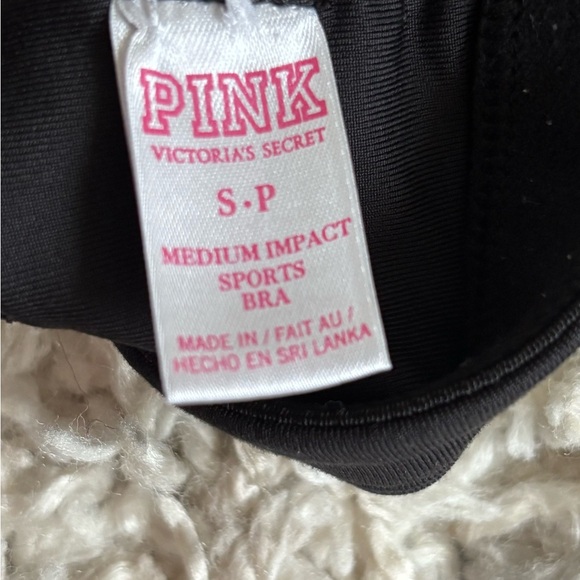 Victoria’s Secret Pink Women's Sports Bra Size Small Black - Picture 3 of 4